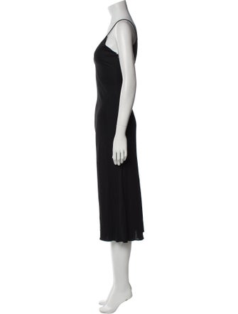 Giorgio Armani V-Neck Midi Length Dress