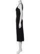 Giorgio Armani V-Neck Midi Length Dress
