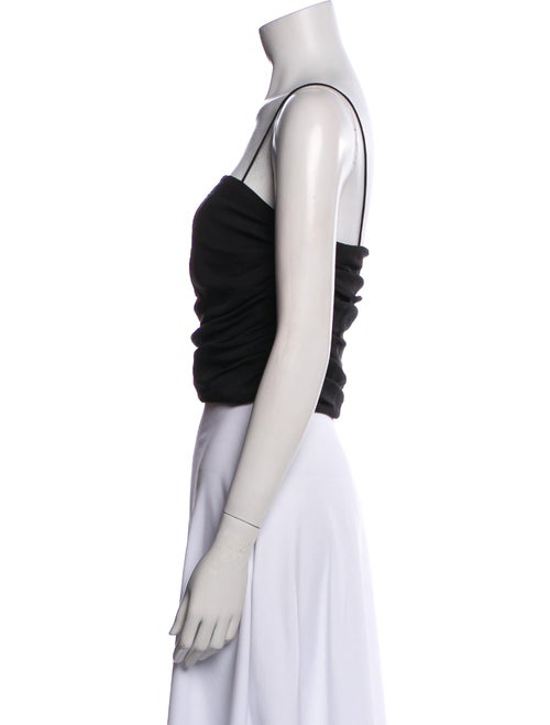 Giorgio Armani Silk Square Neckline Crop Top