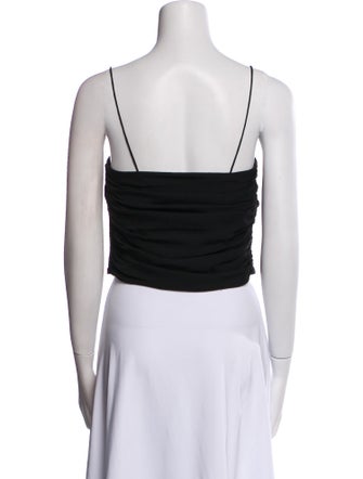 Giorgio Armani Silk Square Neckline Crop Top