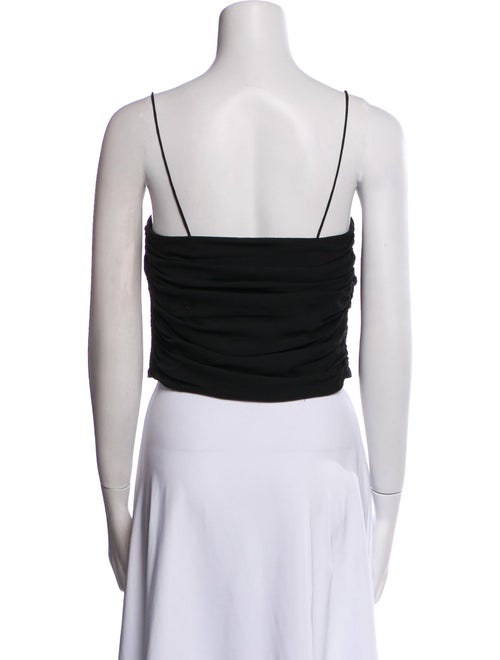 Giorgio Armani Silk Square Neckline Crop Top