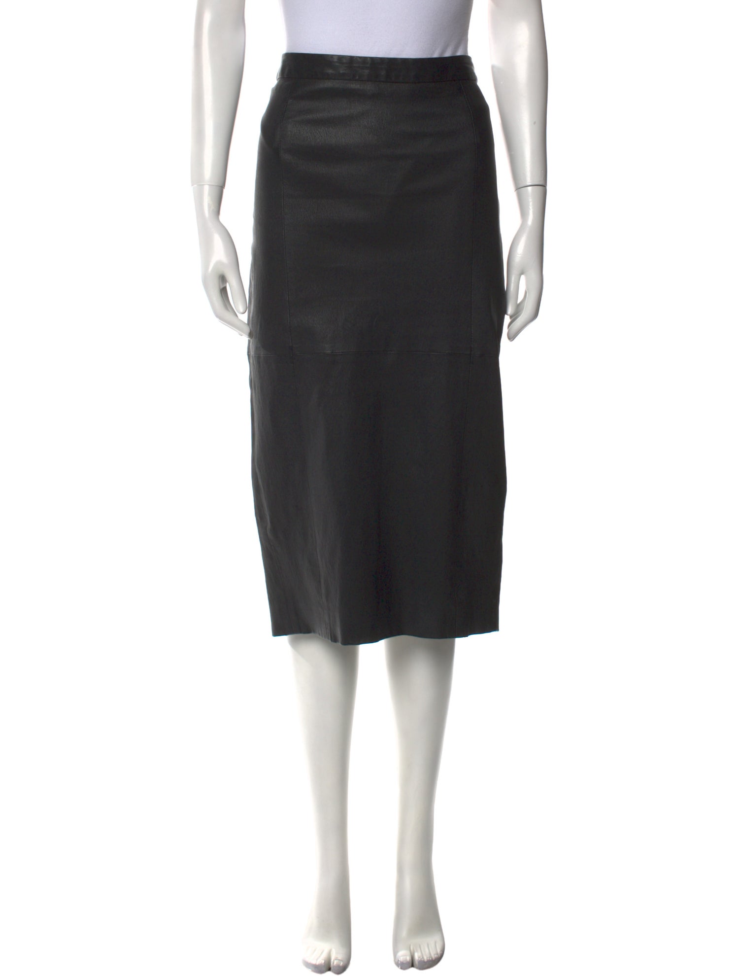 Giorgio Armani Lamb Leather Midi Length Skirt