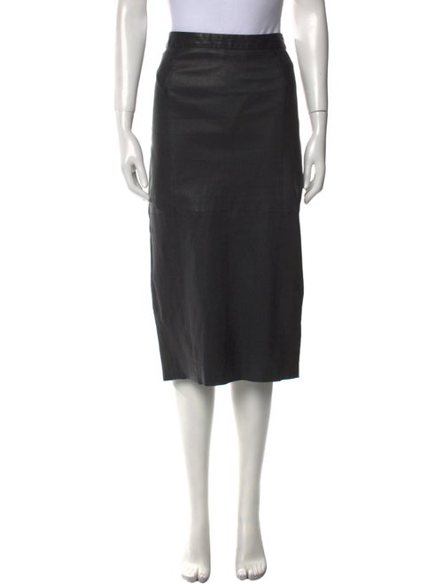 Giorgio Armani Lamb Leather Midi Length Skirt