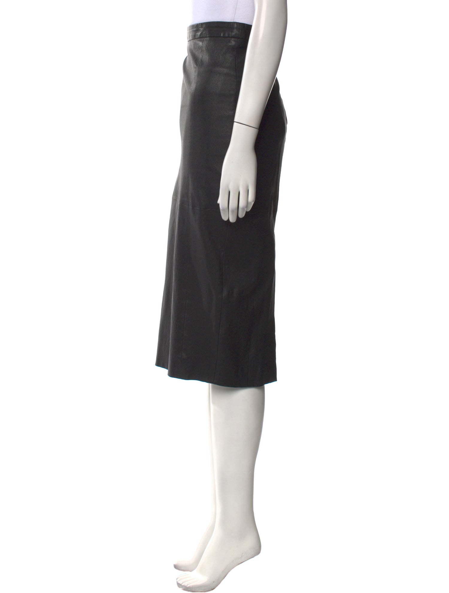 Giorgio Armani Lamb Leather Midi Length Skirt