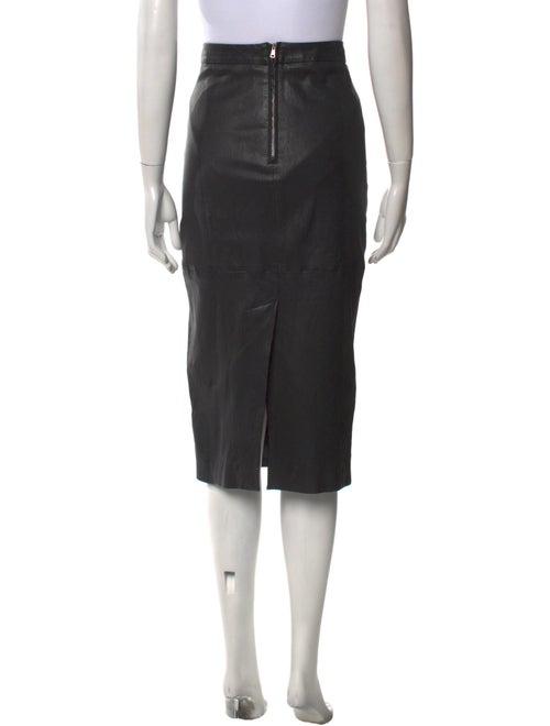 Giorgio Armani Lamb Leather Midi Length Skirt