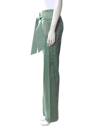 Giorgio Armani Silk Straight Leg Pants