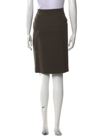 Giorgio Armani Virgin Wool Knee-Length Skirt