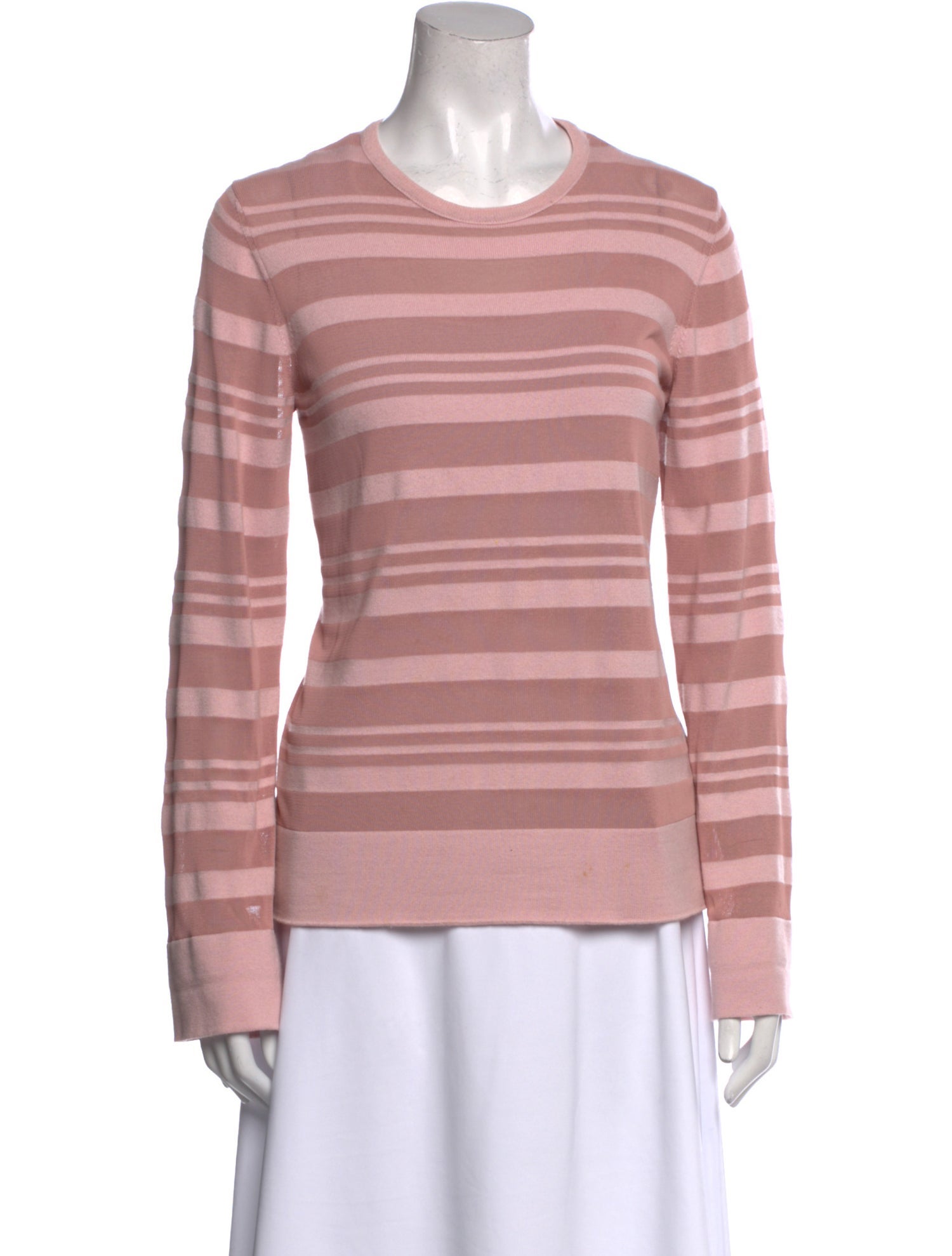 Giorgio Armani Striped Crew Neck Sweatshirt