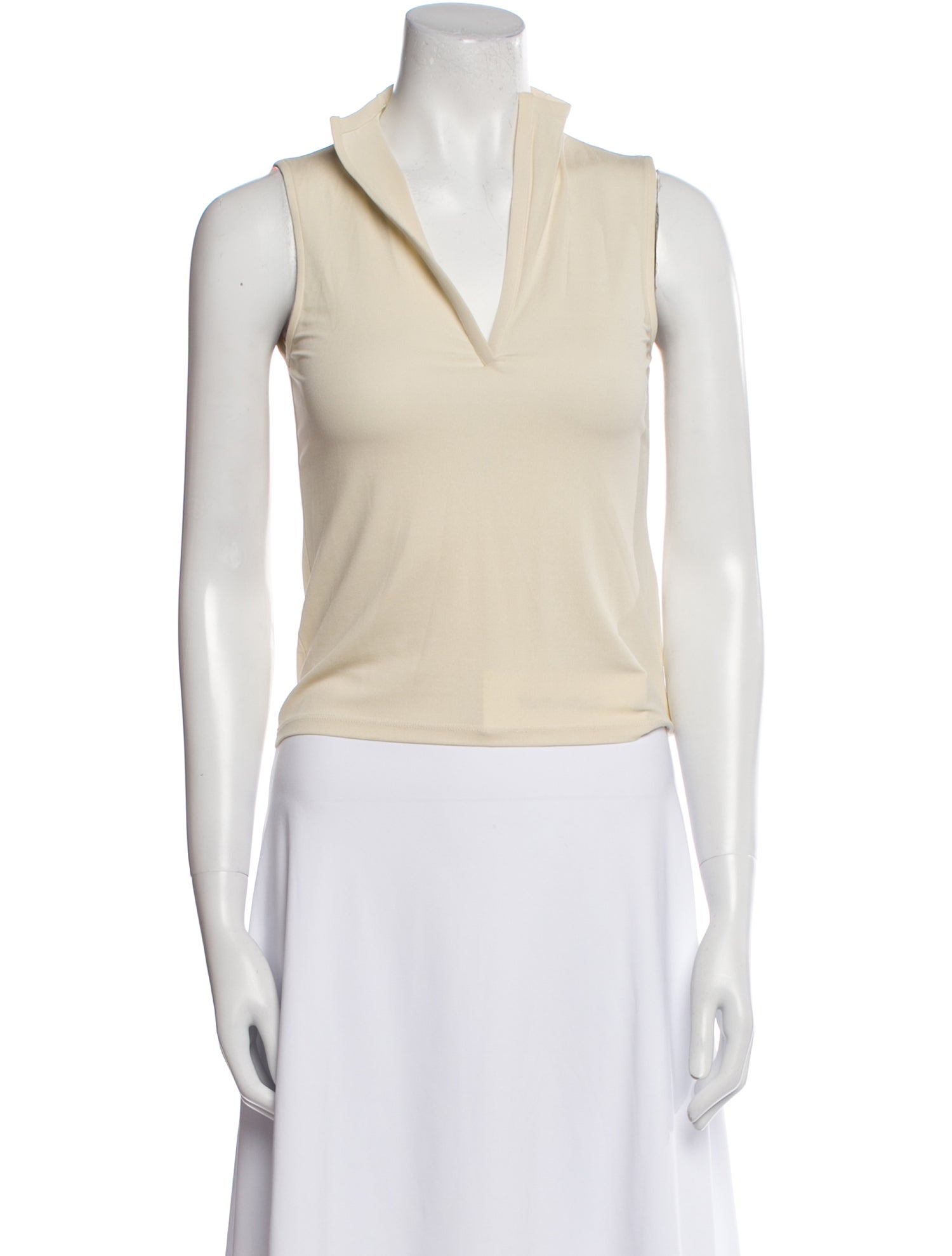 Giorgio Armani V-Neck Sleeveless Crop Top
