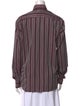 Giorgio Armani Striped Long Sleeve Button-Up Top