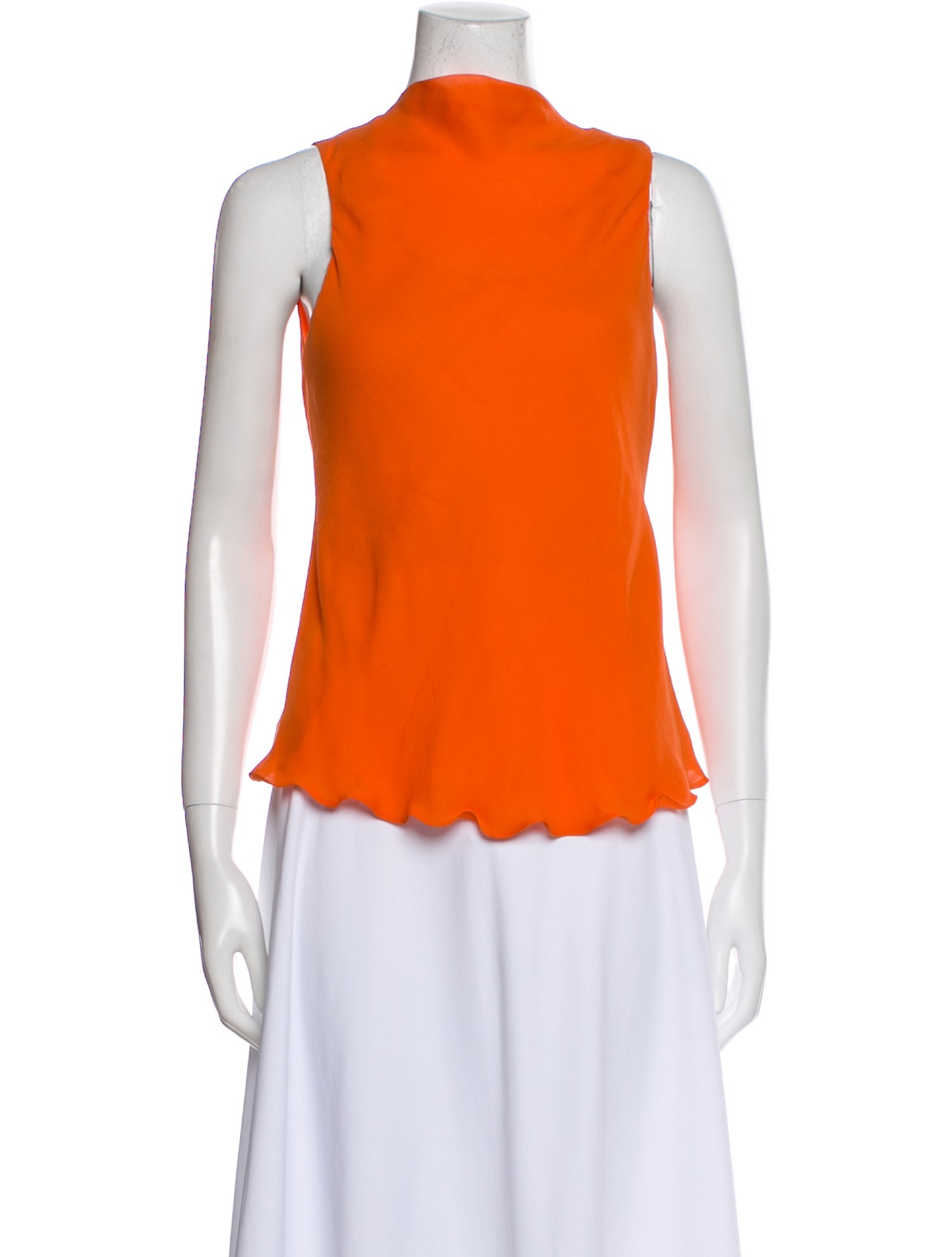 Giorgio Armani Silk Mock Neck Top