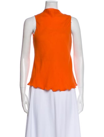 Giorgio Armani Silk Mock Neck Top