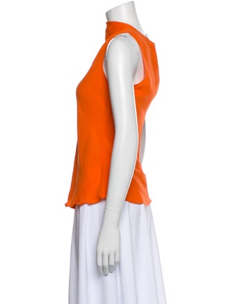 Giorgio Armani Silk Mock Neck Top