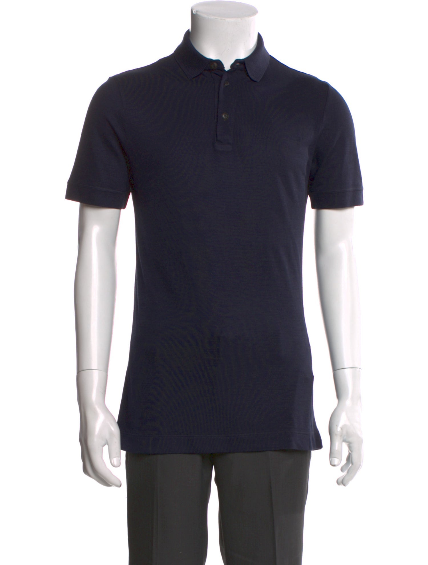 Giorgio Armani Virgin Wool Collar Polo Shirt