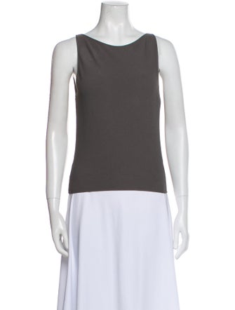 Giorgio Armani Virgin Wool Bateau Neckline Top