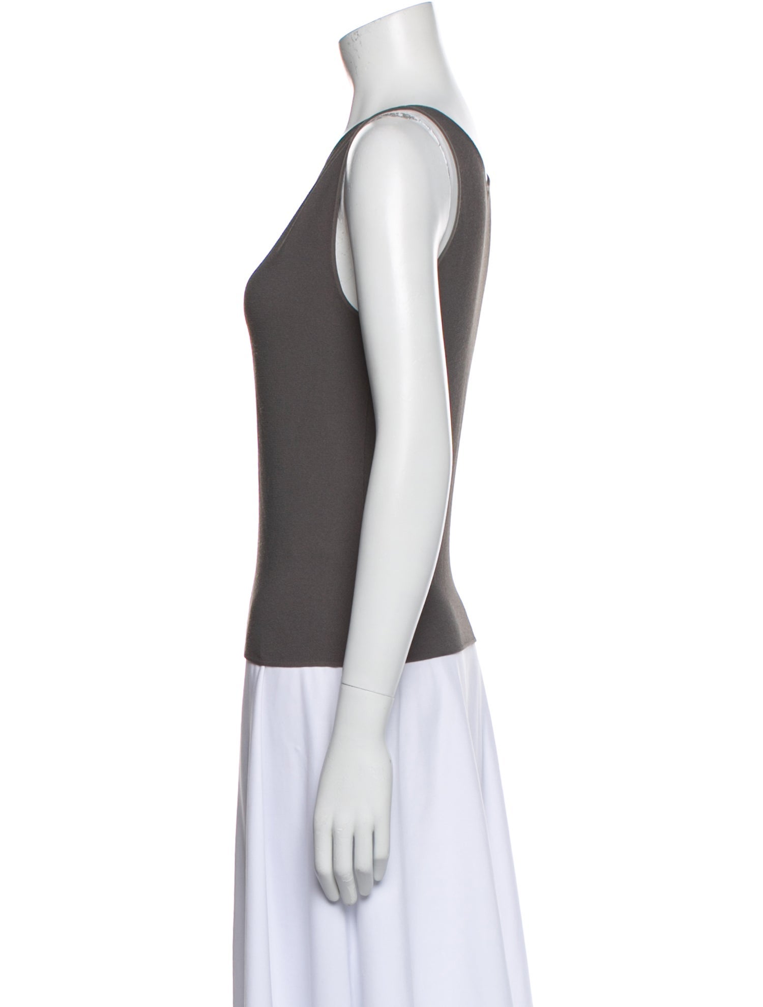 Giorgio Armani Virgin Wool Bateau Neckline Top