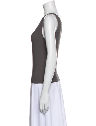 Giorgio Armani Virgin Wool Bateau Neckline Top