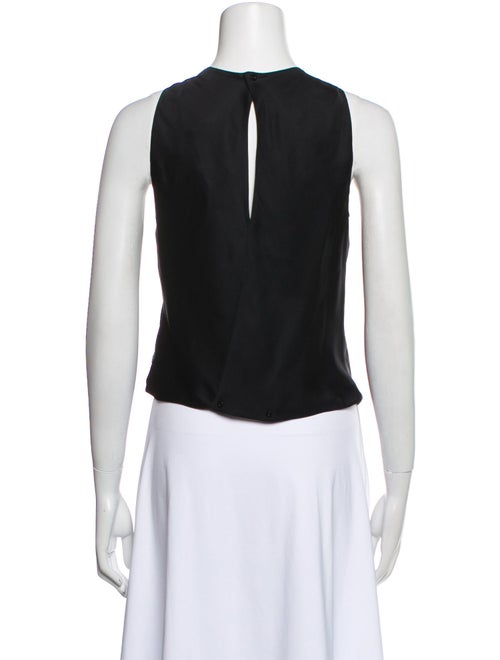 Giorgio Armani Silk Crew Neck Crop Top