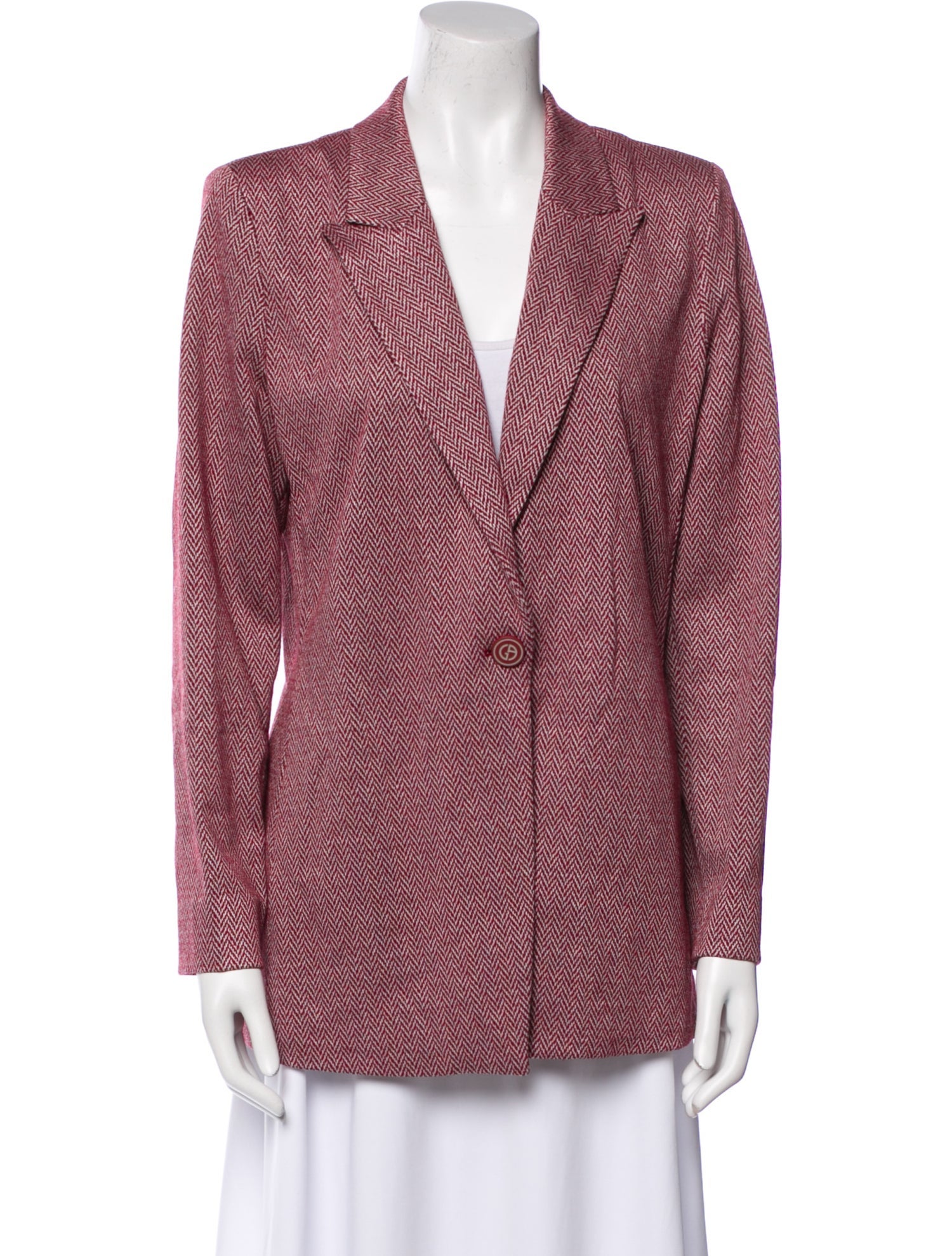 Giorgio Armani Virgin Wool Striped Blazer