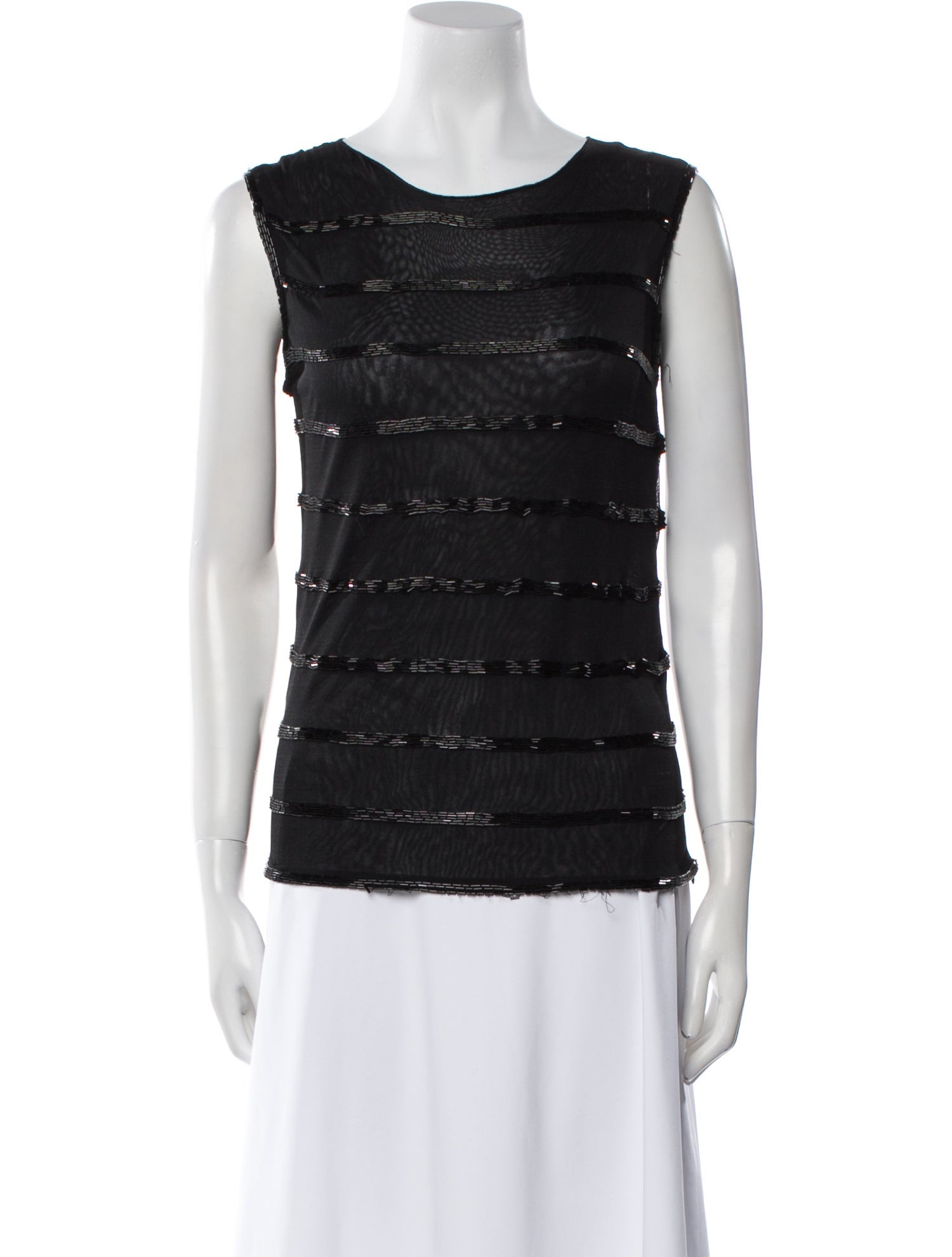 Giorgio Armani Scoop Neck Sleeveless Top