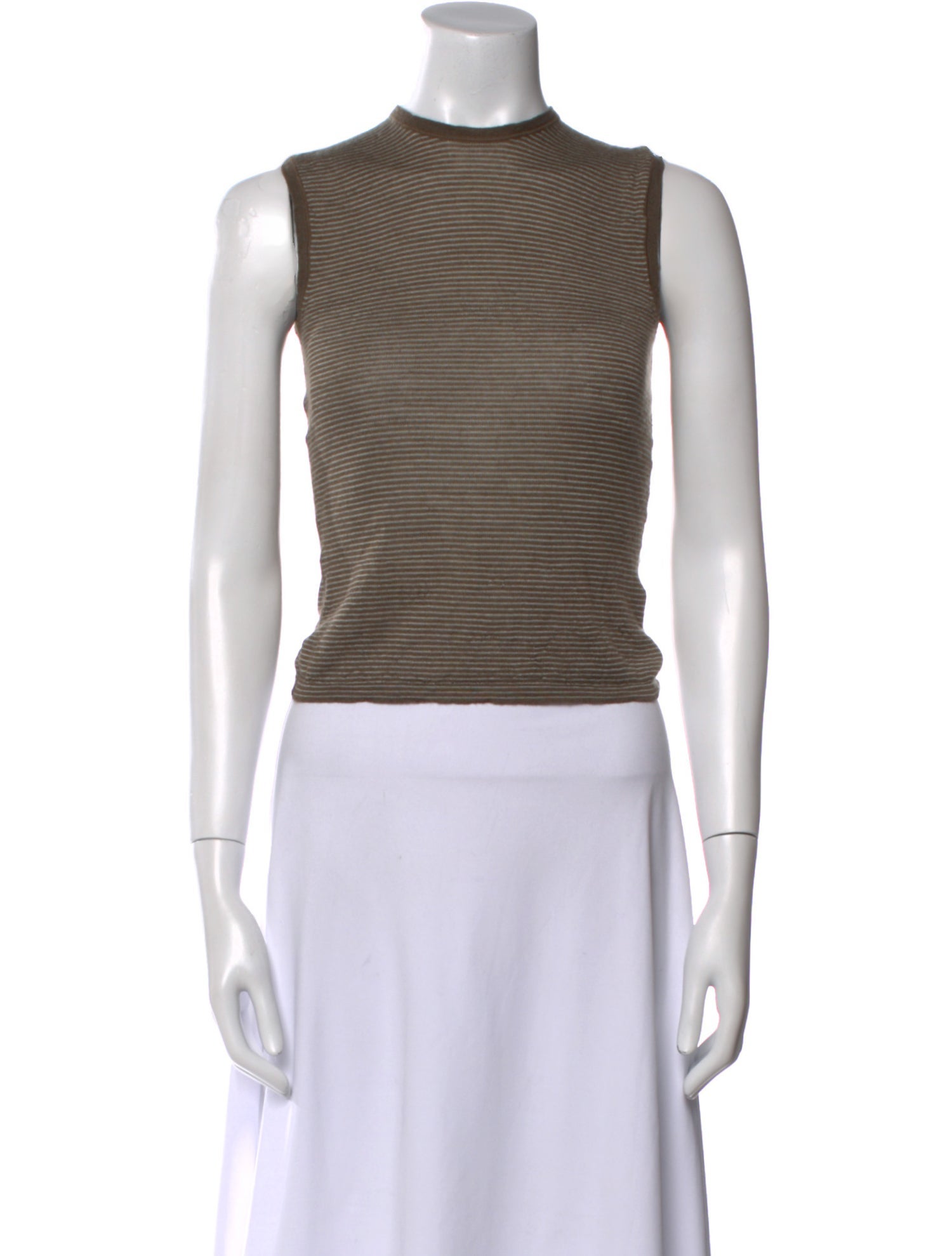 Giorgio Armani Cashmere Striped Crop Top