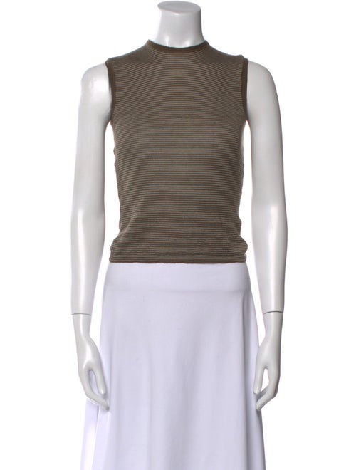 Giorgio Armani Cashmere Striped Crop Top