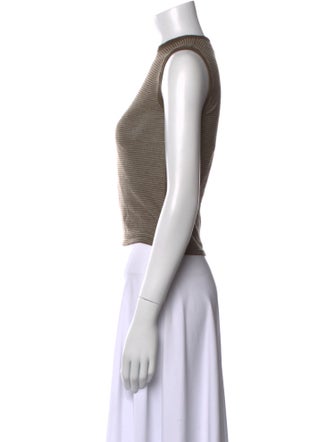 Giorgio Armani Cashmere Striped Crop Top