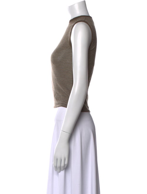 Giorgio Armani Cashmere Striped Crop Top