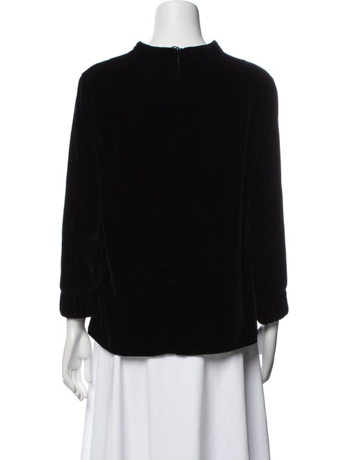 Giorgio Armani Mock Neck Three-Quarter Sleeve Blouse