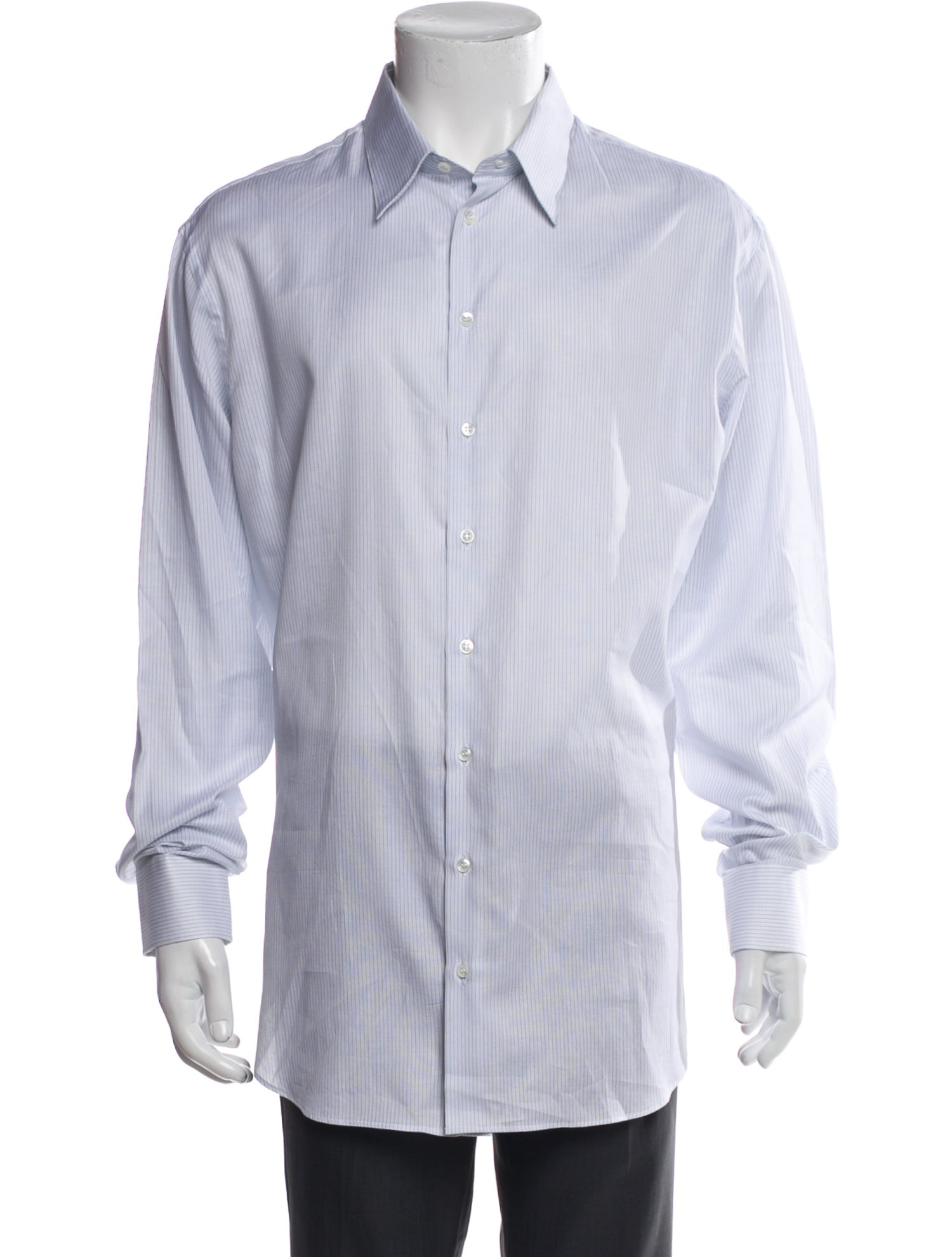 Giorgio Armani Striped Long Sleeve Dress Shirt