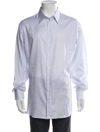 Giorgio Armani Striped Long Sleeve Dress Shirt