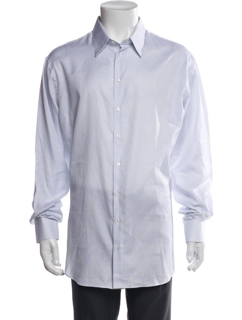 Giorgio Armani Striped Long Sleeve Dress Shirt