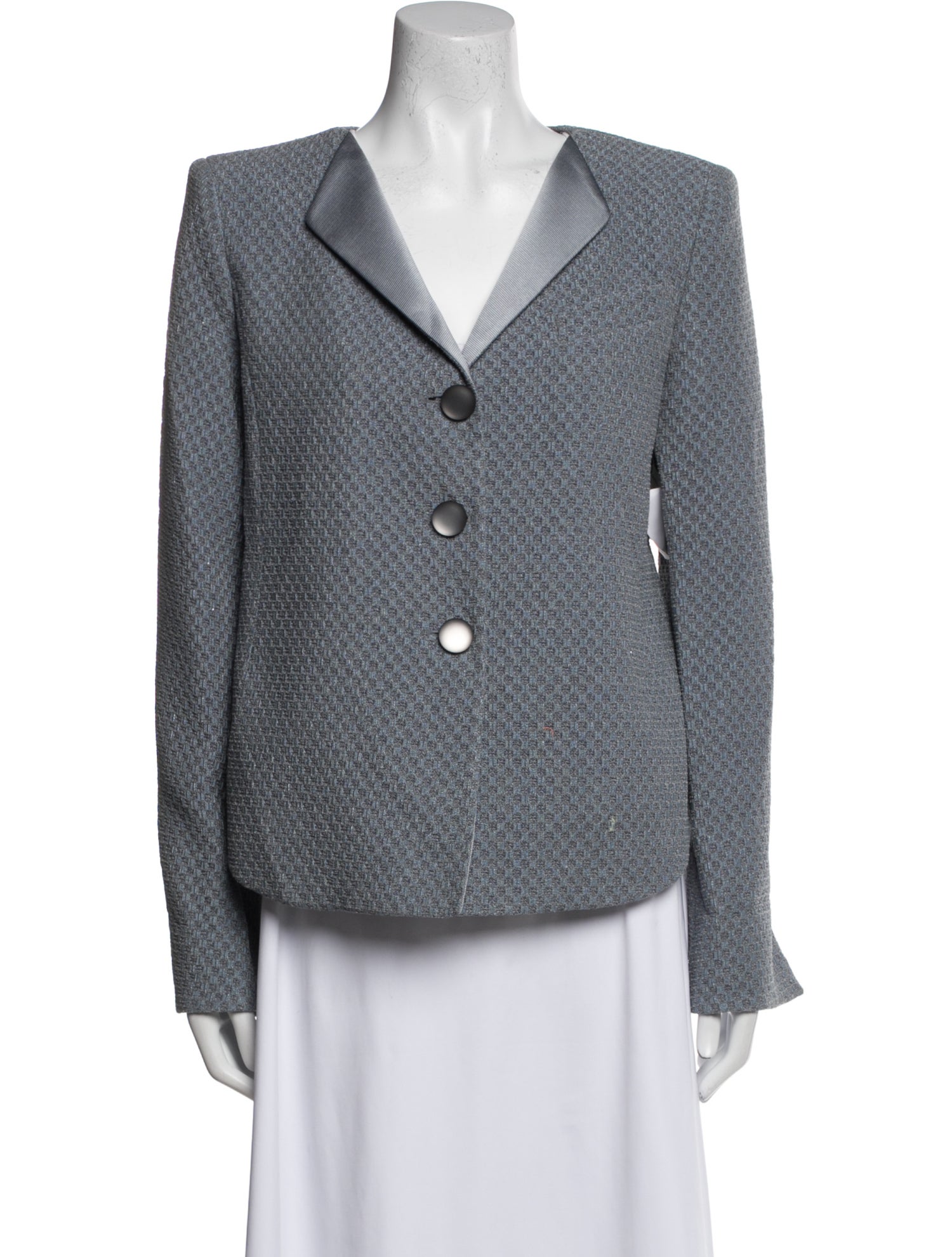 Giorgio Armani Tweed Pattern Blazer