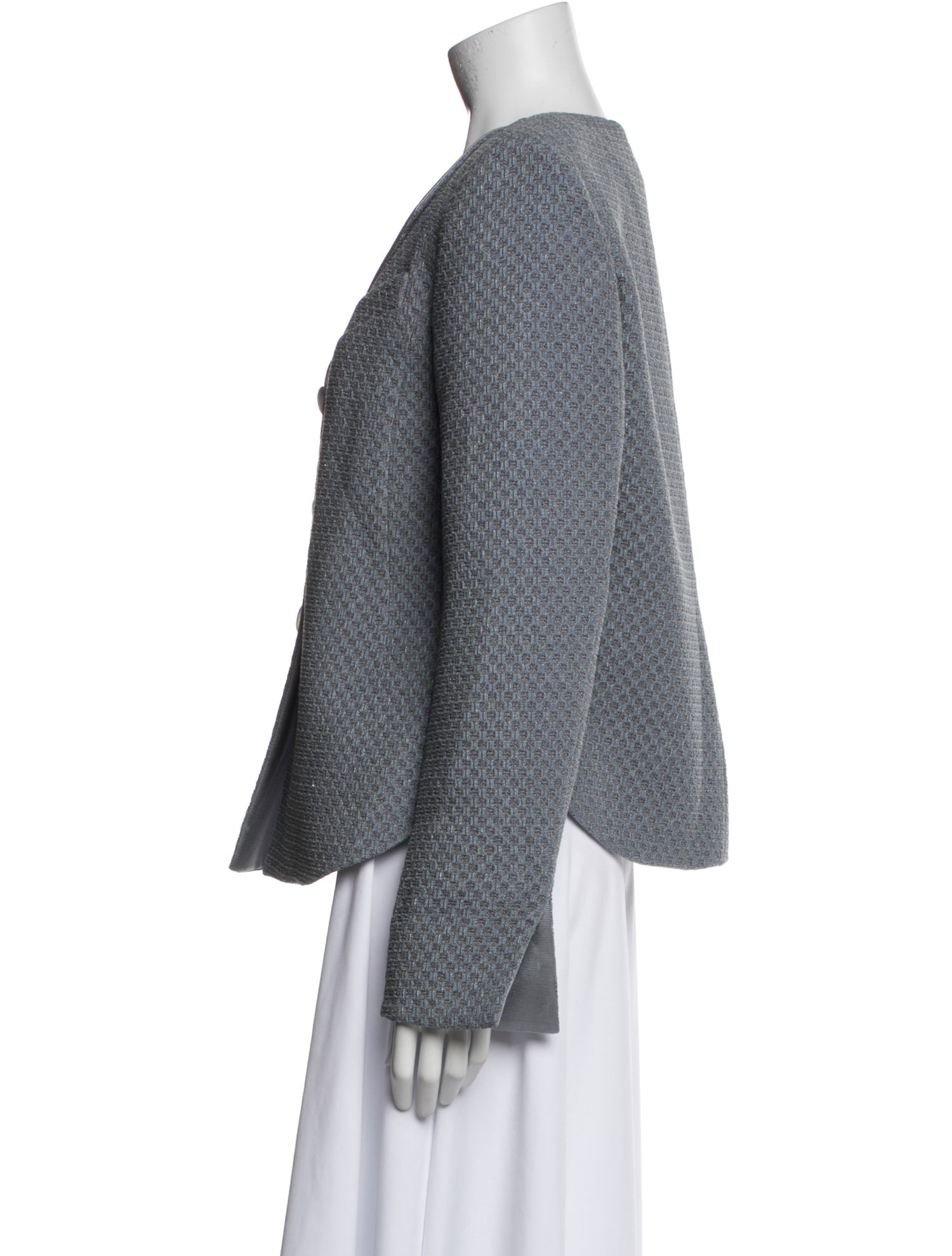 Giorgio Armani Tweed Pattern Blazer