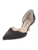 Giorgio Armani Leather Leather Trim Embellishment D'Orsay Pumps
