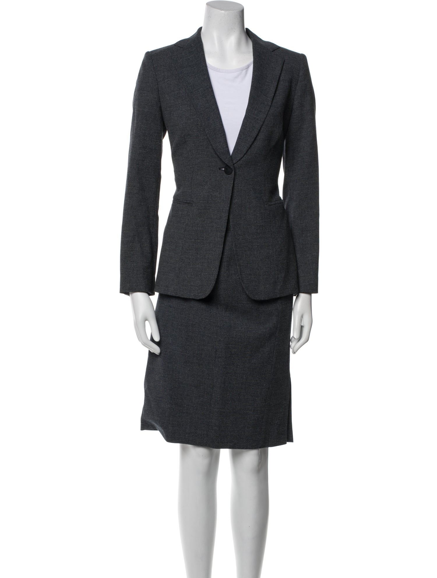 Giorgio Armani Pleated Accents Skirt Suit