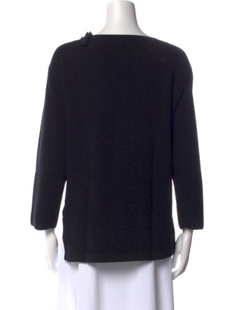 Giorgio Armani Virgin Wool Scoop Neck Sweatshirt