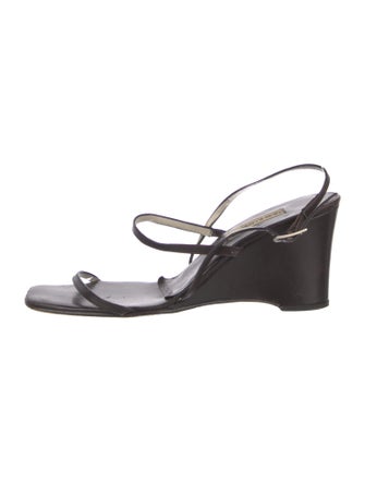 Giorgio Armani Leather Slingback Sandals