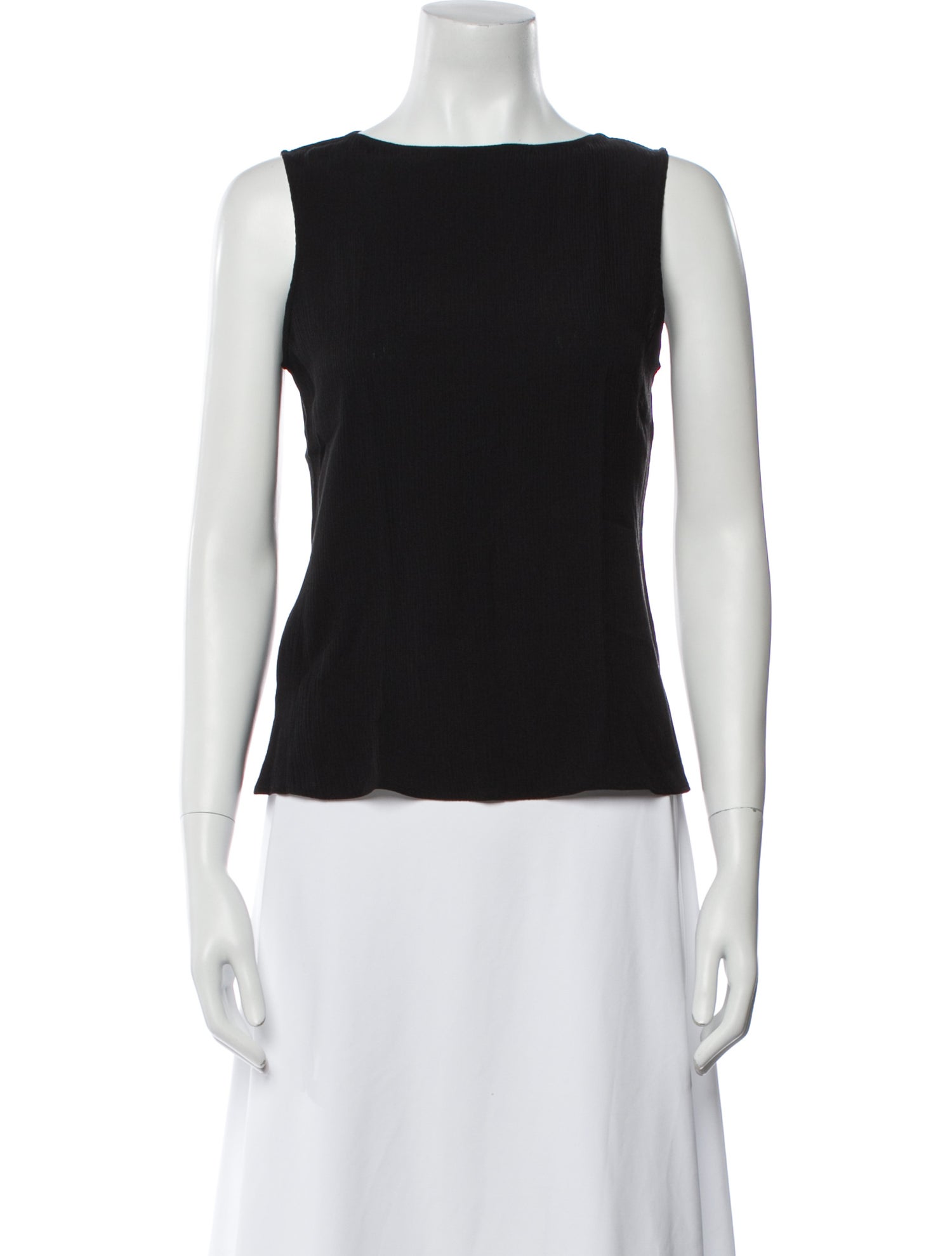 Giorgio Armani Silk Bateau Neckline Top