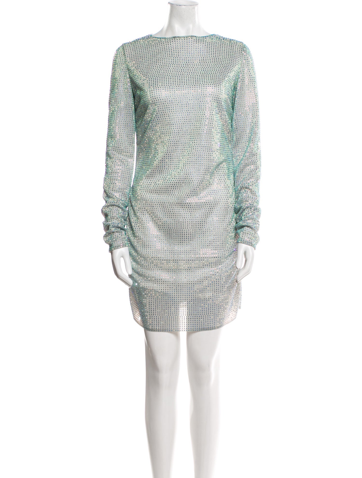 Giorgio Armani Bateau Neckline Mini Dress