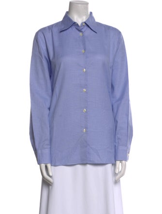 Giorgio Armani Long Sleeve Button-Up Top