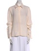 Giorgio Armani Silk Long Sleeve Button-Up Top