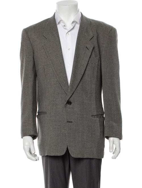Giorgio Armani Wool Tweed Pattern Blazer
