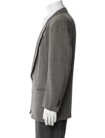 Giorgio Armani Wool Tweed Pattern Blazer