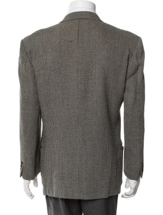 Giorgio Armani Wool Tweed Pattern Blazer