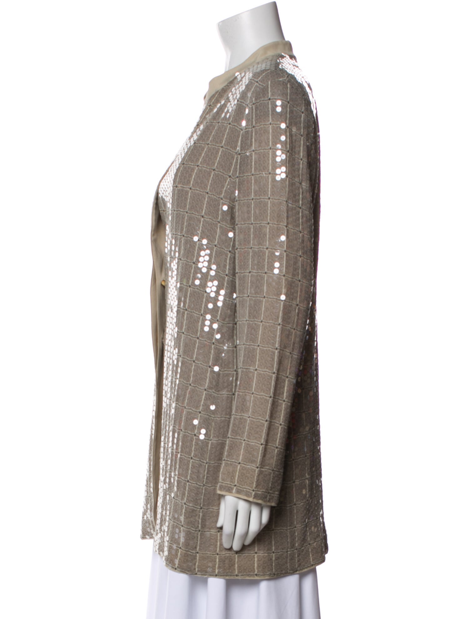 Giorgio Armani Plaid Print Coat