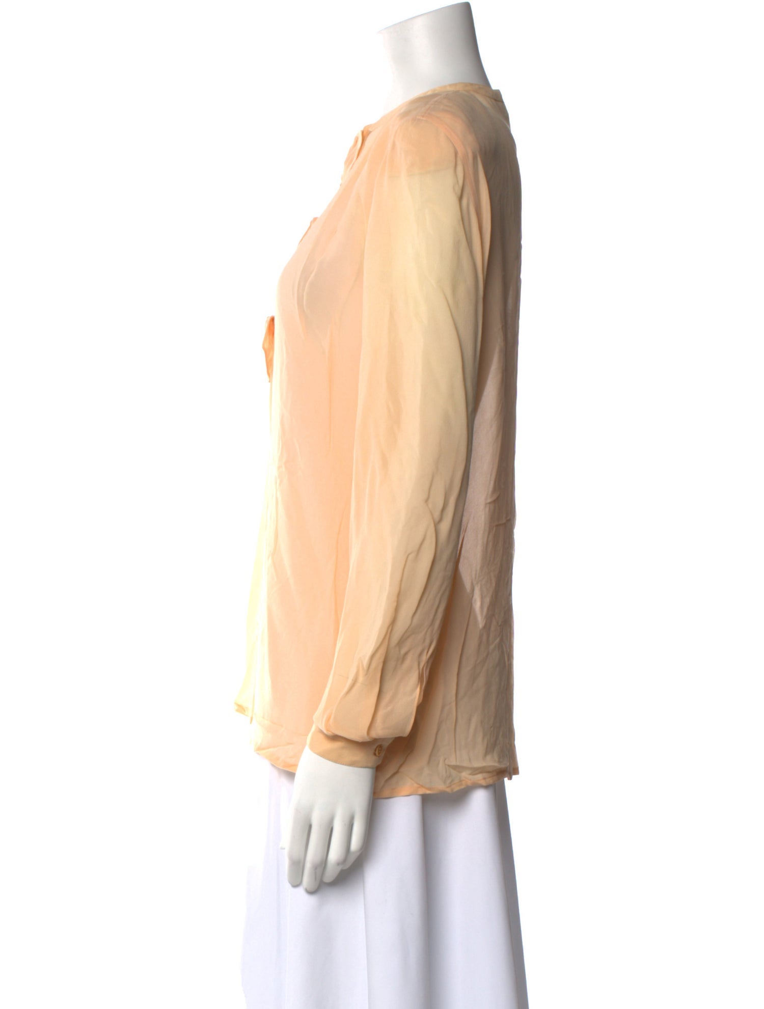 Giorgio Armani Silk Crew Neck Blouse