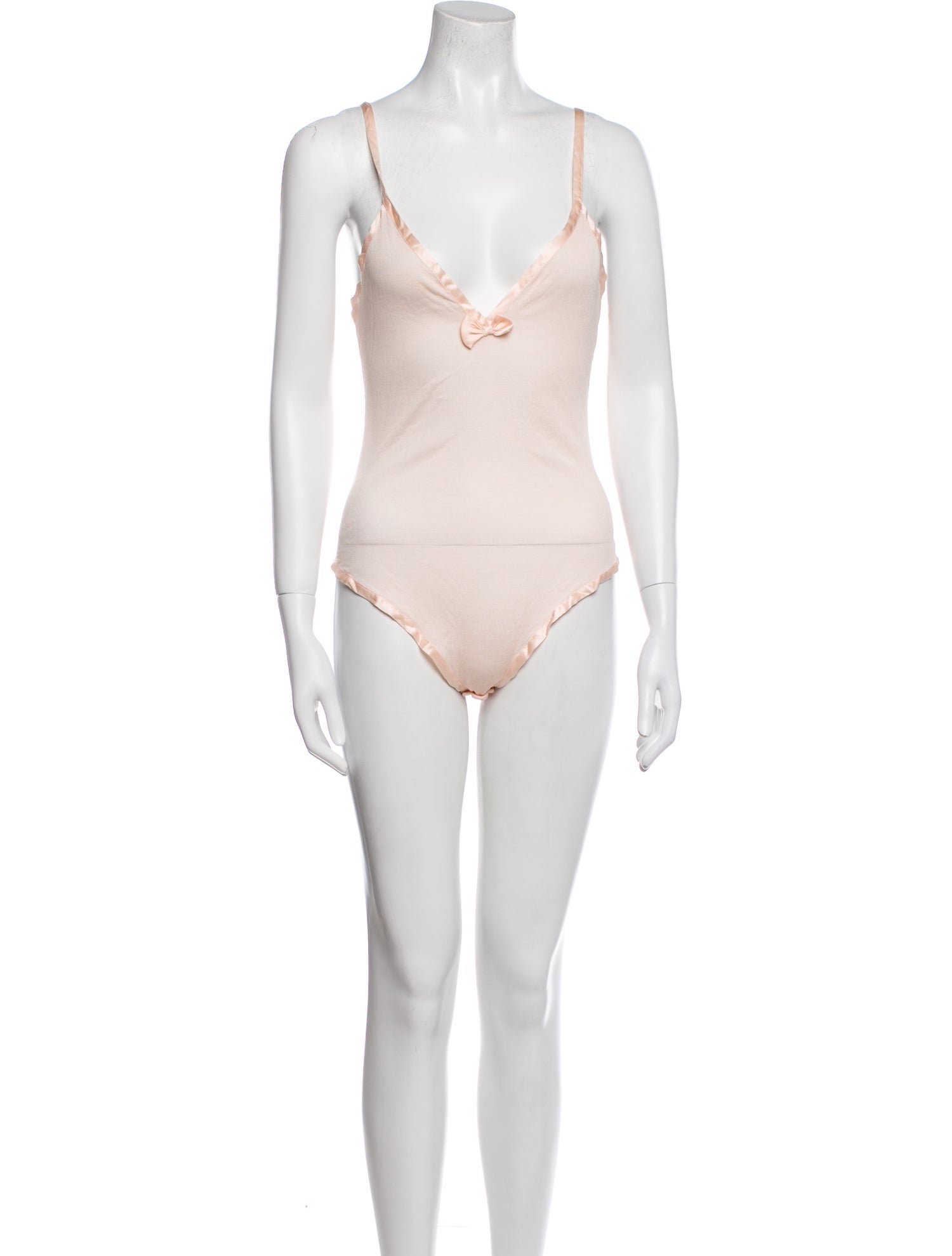 Giorgio Armani Nylon V-Neck Bodysuit w/ Tags