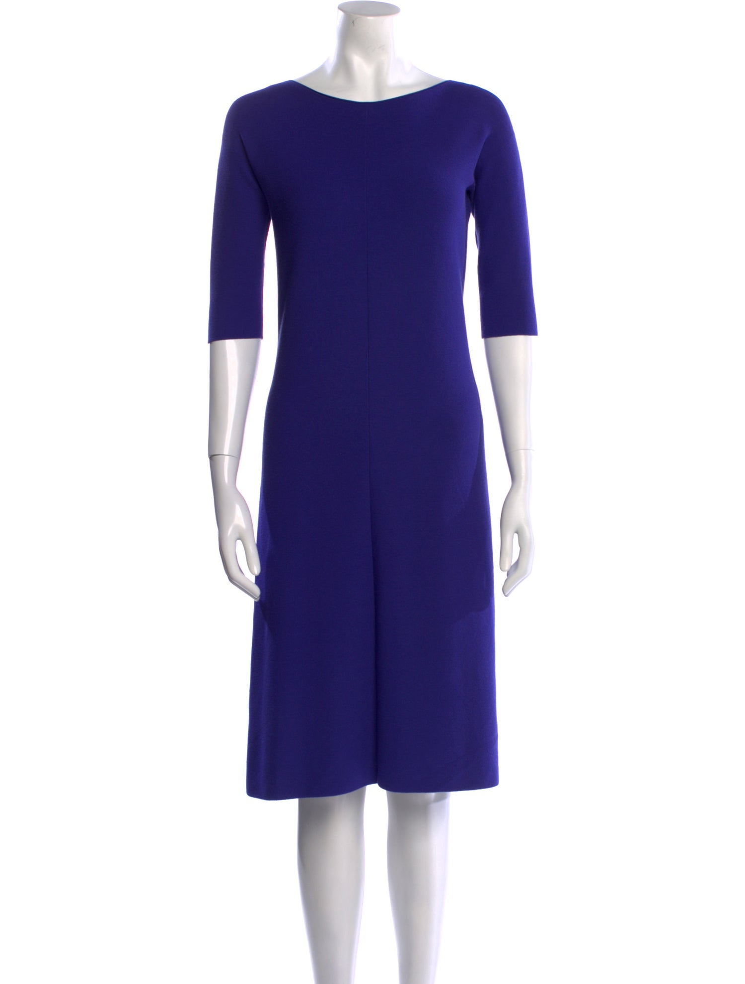 Giorgio Armani Bateau Neckline Knee-Length Dress