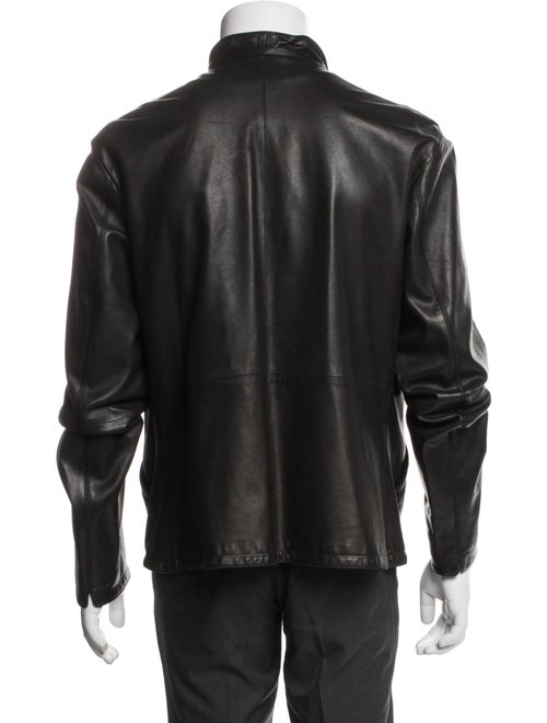 Giorgio Armani Lamb Leather Moto Jacket